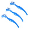 UPIQNG 3Pcs Denture Toothbrush Double Heads Denture Brush Portable Denture