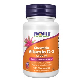 Vitamina 1000iu Sabor Frutal 180 Tabletas Masticables