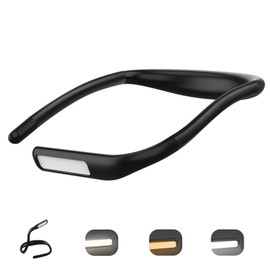 KEWUZY KEWUZY Hals Leselampe Buch LED Buchlampe,3 Farben Stufenloses Dimmen Leselampe,Biegbare Arme, 270Drehung des Lampenkopfes,Wiederaufladbar Nackenlampe