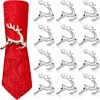WILLBOND 12 Pieces Deer Napkin Rings Christmas Napkin Ring Holders
