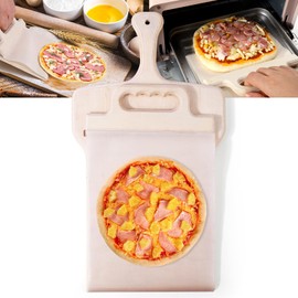 Juome Sliding Pizza Peel, Pizza Peel Smart Slider for Super Easy Transfer Pizza, Pizza Spatula Paddle with Handle, Non Stick Sliding Pizza Shovel, Pizza Oven Accessories and Supplies Pizza Tools