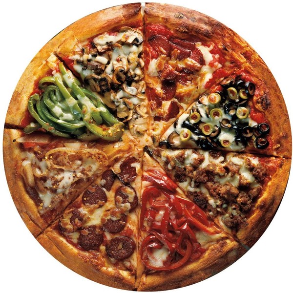 Bits and Pieces-Pizza Pie - 300 Piece Round Jigsaw Puzzle