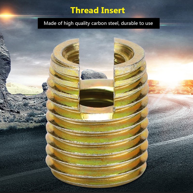 Hyuduo 20 Pieces Self-Tapping Thread Insert, 302 Carbon Steel Galvanised