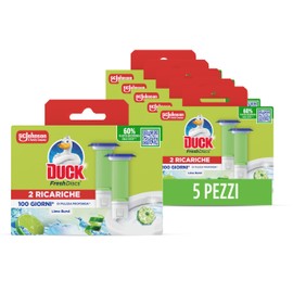 Duck Fresh Discs - Dischi Gel Igienizzanti WC, Fragranza Lime - Formato Scorta da 10 Ricariche e 60 Dischetti