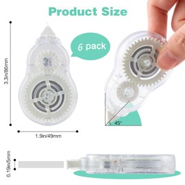 M&G 6 Pack whiteout Correction Tape Set, Total 72M/234FT White Out Correction Tape Clear Writing with No Drying Time for Office School Supplies Student 1/5 Inch X 39 Ft/Pack