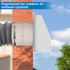 8 Inch Galvanized Steel Hooded Wall Vent with Screen and