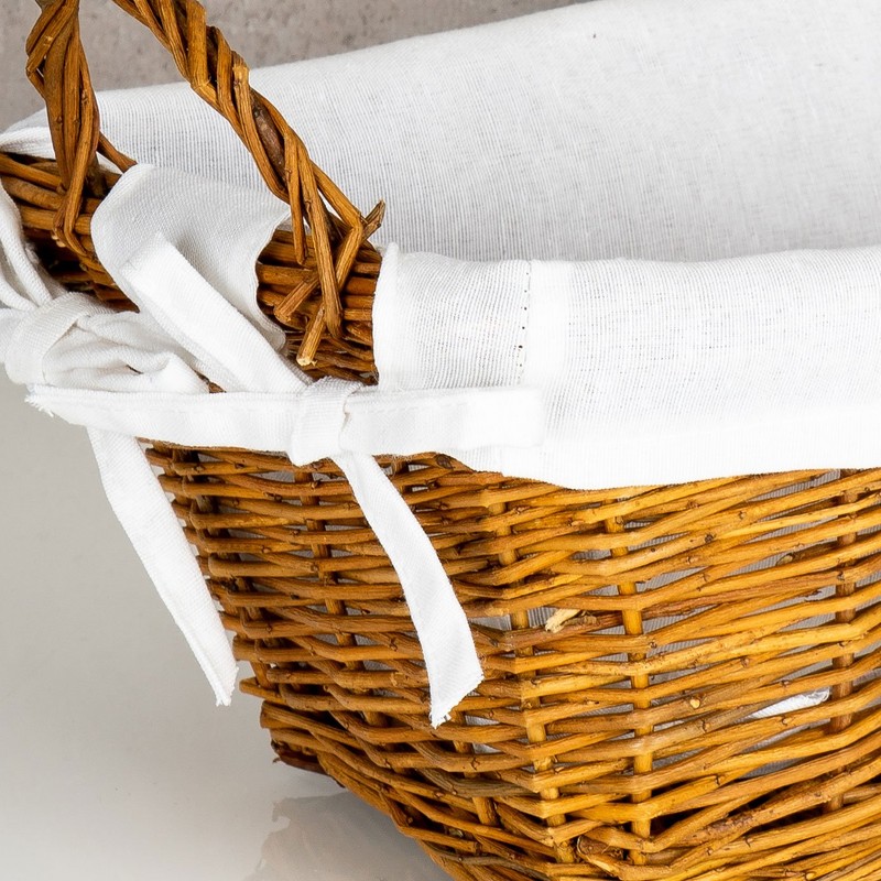 levandeo Wicker Basket Natural 32 x 19 cm Natural Wicker