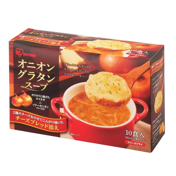 Iris Ohyama Soup, Onion Gratin Soup, 10 Servings, Freeze Dried
