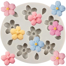 TAOXIBEI Flower Polymer Clay Molds Cherry Blossom Silicone Mold for DIY Crafts Epoxy Resin Casting Air Dry Clay Plaster Jewelry Making