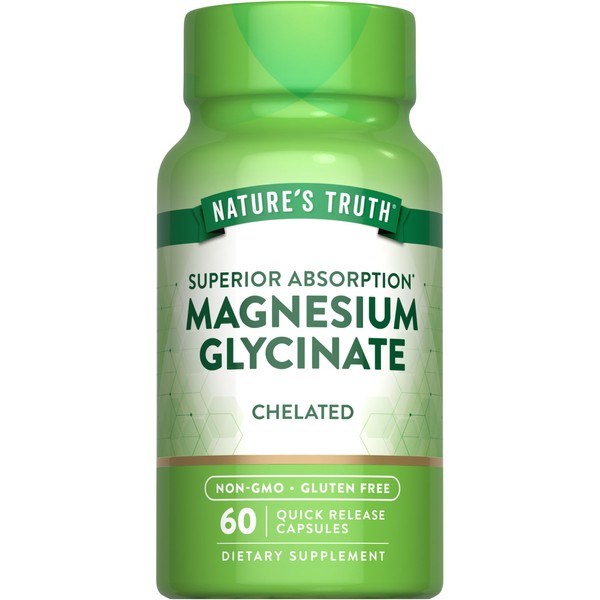Nature's Truth Magnesium Glycinate Capsules | 200mg | 60 Count