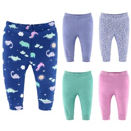 The Peanutshell Baby Girl Pants, Baby Girls' Clothing, Cotton Baby Clothes for Girls, Newborn to 24 Month Pants, Bottoms (US, Age, 3 Months, 6 Months, Multicolor)