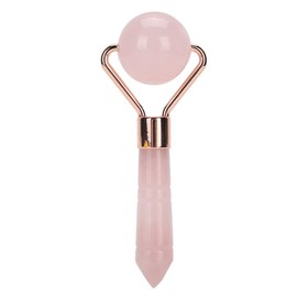Natural Rose Quartz Face Roller, Single Headed Jade Facial Roller, Massage Tool for Face, Eyes, Neck, Skin Tightening