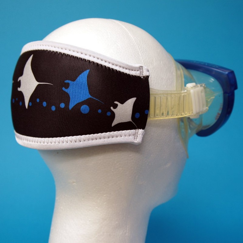 SeaCanary Snorkeling Diving Mask Strap Cover Manta Black
