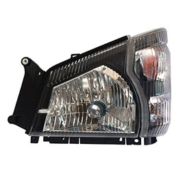 NIUPARTS HeadLight without Halogen Bulbs Warm White and Corner Lamp - Driver Side (Compatible with Isuzu NRR and NPR 2006-2007, Compatible with GMC W4000 W4500 2006-2007 Trucks)