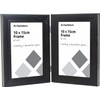 Clay Roberts Double Photo Picture Frame 4x6", Black, Holds 2