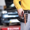 Tool Belt Pouch, Tool Waist Bag Oxford Cloth W/Adjustable Belt