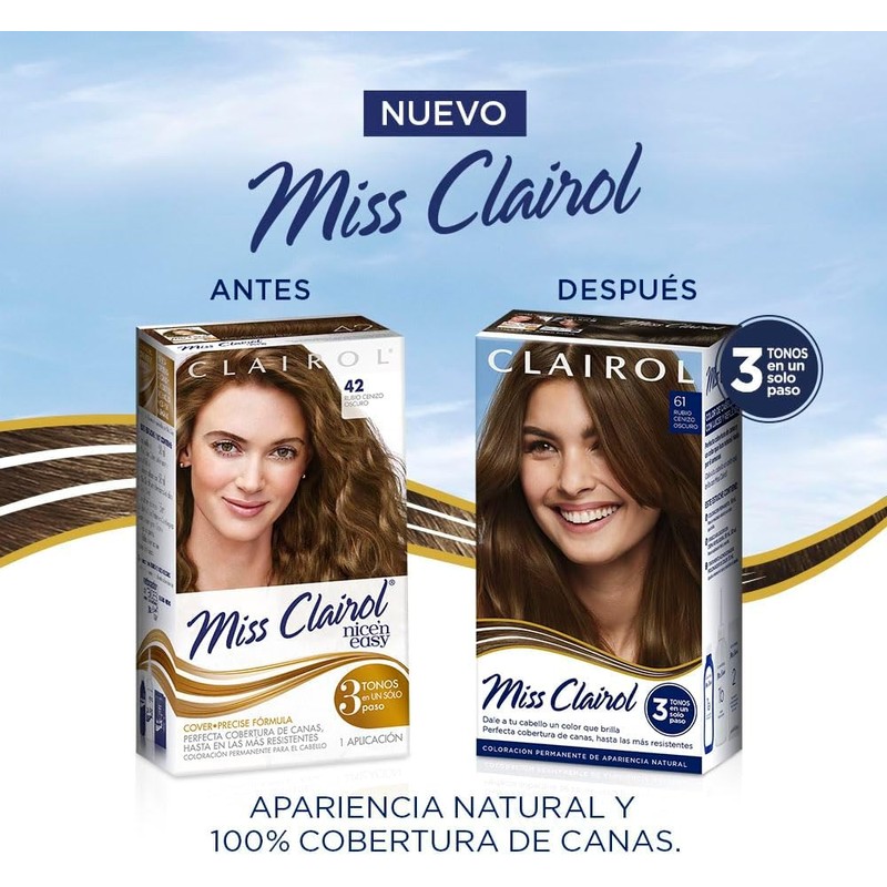Miss Clairol Tinte Permanente 61 Rubio Cenizo Oscuro