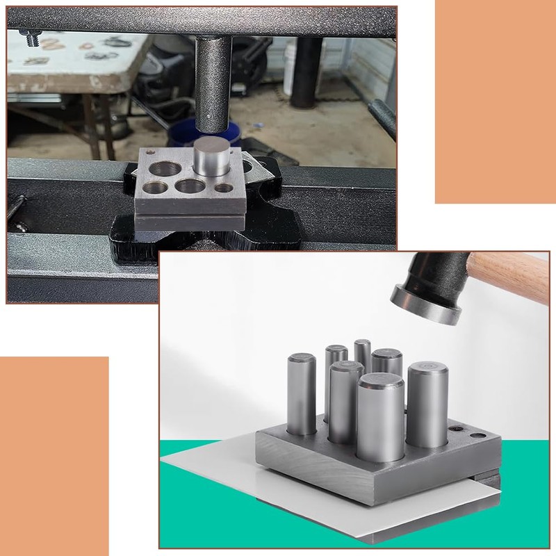 BENECREAT 5 Piece Disc Cutter with 5 Round Punch Sizes