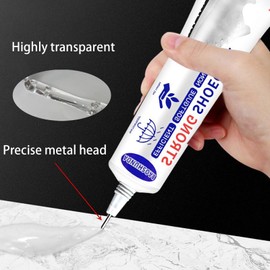 Shoes Glue Super Strong Adhesive Clear Repair Sole for Sneakers, Transparent Sealant Waterproof Resistant with Precision Tip Professional Grade for Heels Sports Shoes Climbing Shoes Leather 2oz, 60ml