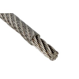 Wire Rope 3 / 4 mm 5 m Railing Rope 3/4 mm Stainless Steel 7X7 Coated PVC Clear EN 1.4401 Medium Soft A4 NIRO Nirosta