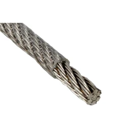 Wire Rope 3 / 4 mm 5 m Railing Rope 3/4 mm Stainless Steel 7X7 Coated PVC Clear EN 1.4401 Medium Soft A4 NIRO Nirosta