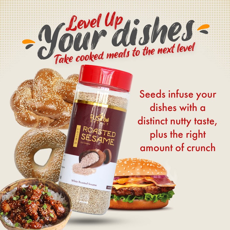 Fusion Select Roasted Black Sesame Seeds - Natural Toasted Sesame