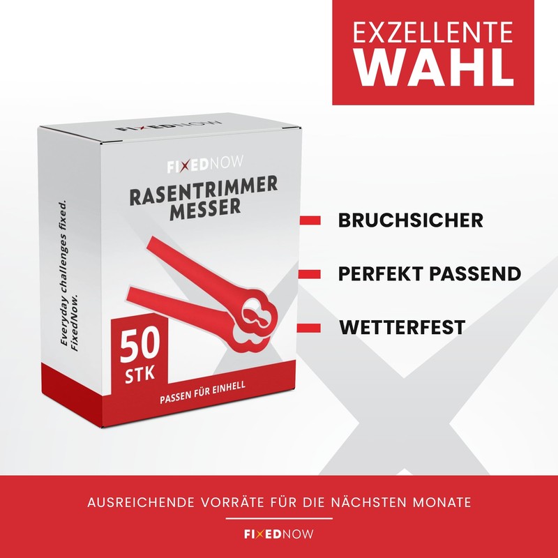 FixedNow 50 x Replacement Blades Compatible with Einhell Grass Trimmer
