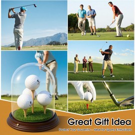 HEWYIOS Light Up Hole in One Golf Ball Display Case，Can Put 4 Golf Ball