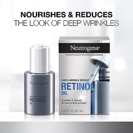 Neutrogena - Aceite de retinol para reparación rápida de arrugas con retinol SA concentrado, suero ligero de tratamiento antiarrugas para arrugas prof