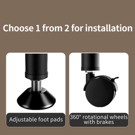 VETALLO 4 Tier Mobile Shelf Kitchen Appliance Metal Shelving Storage Rack Adjustable Heavy Duty Shelves Standing Units With Rolling Wheels for Pantry, Garage,Closet,Laundry (29.6" L x 13.7" W x 47" H)