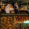 Suyoo Solar-Lichterkette für Außen, 12M 100 LED Kristall Globe Lichter,