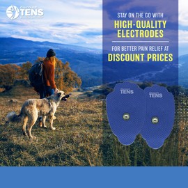 Discount TENS – HiDow Compatible Replacement TENS Electrodes, Premium Large 3" x 1.7" Snap Pads for TENS Units, Ten Pairs (20 Pads). 3.5mm Snap Connectors.