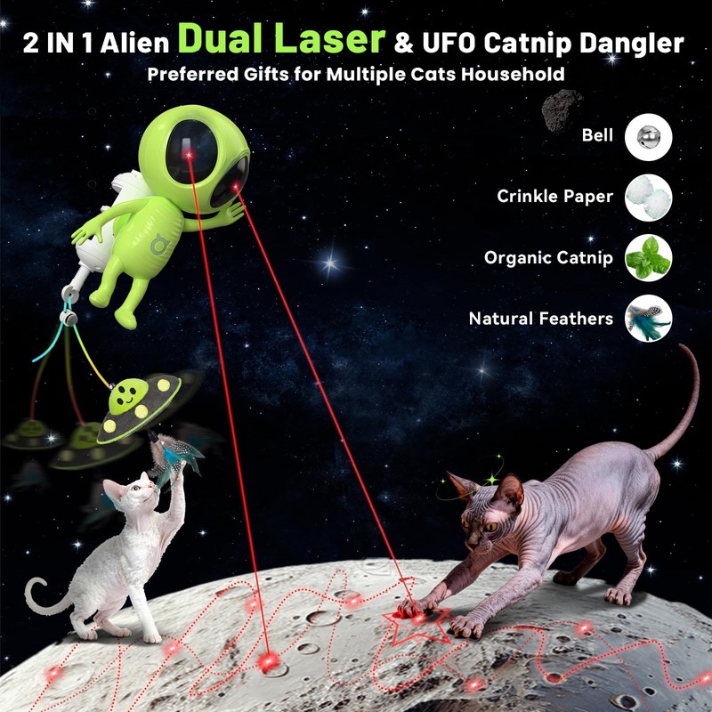 ORSDA Laser Cat Toys for Indoor Cats, 2 in 1