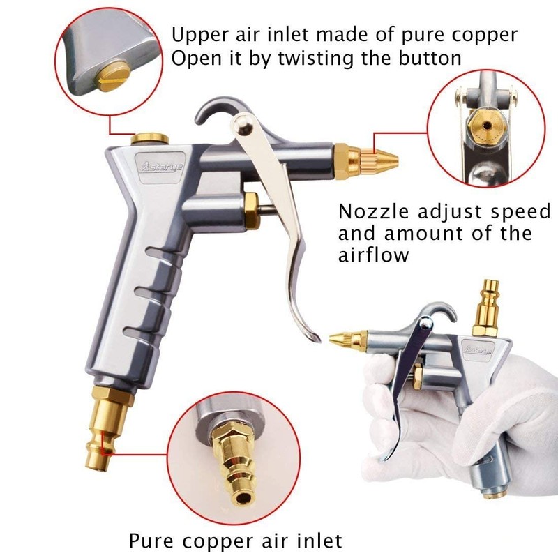 Nutmanel Air Blow Gun Air Compressor Accessories with 1/4" NPT