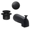 Westbrass CO531-62 5-1/4" Front Diverter Tub Spout with Tip-Toe Drain
