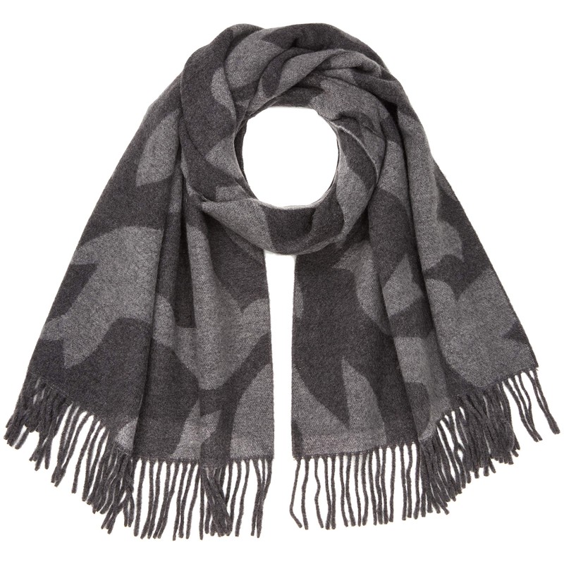 GANT Women's O2. Dove Scarf, Grey (Charcoal Melange), One Size
