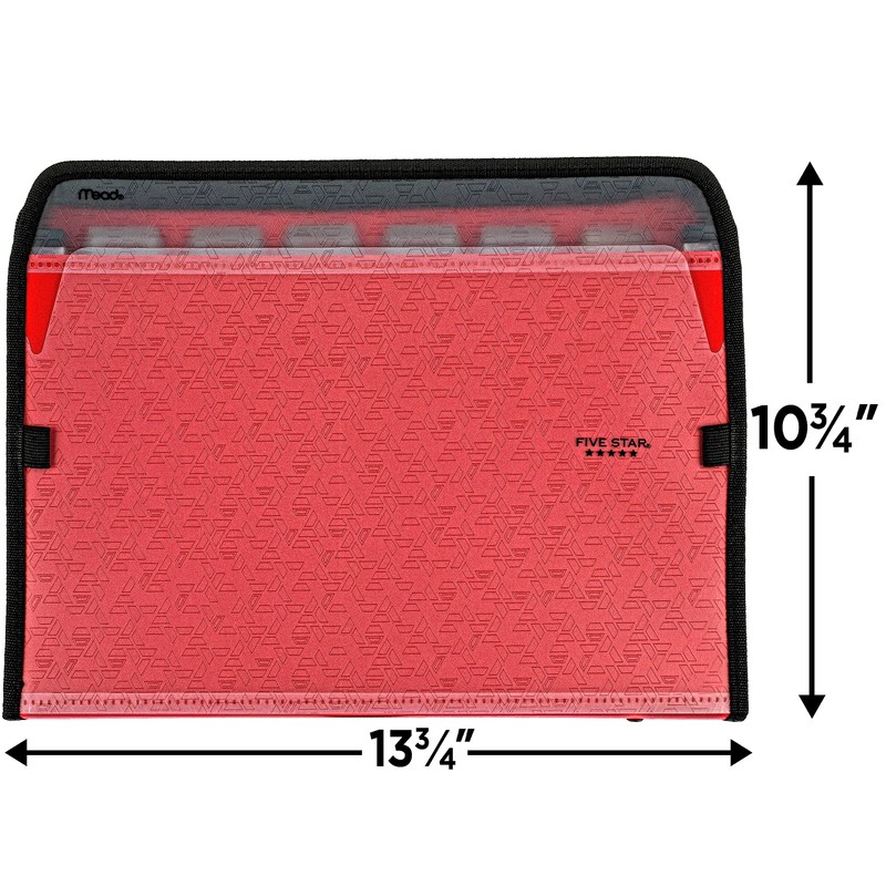 Five Star 72705 Carpeta archivadora expansible de 7 bolsillos personalizables,