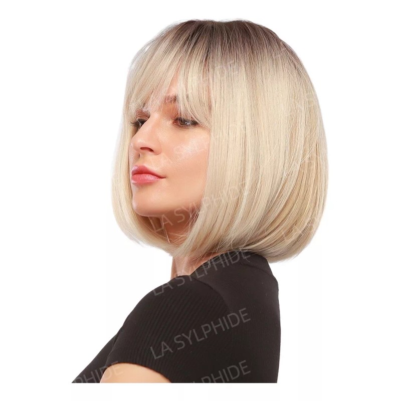 Jorla Pelucas Mujer Rubio Natural Cosplay Corta Bob Elegante