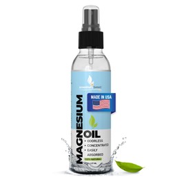 Pure Magnesium Oil Spray 8oz - Topical Magnesium Spray for Sleep Extra Strength - Less Sting - Less Itch - 100% Natural and Organic Oil - Made in USA