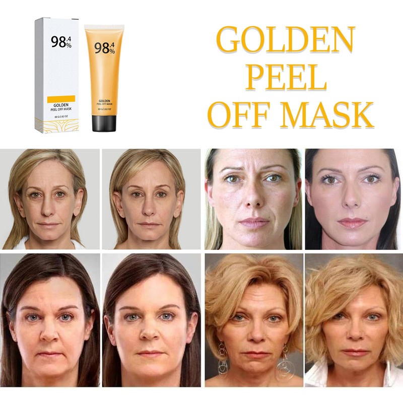 Dyceittdia 2 x gold mask, gold rip-off mask, 24 K