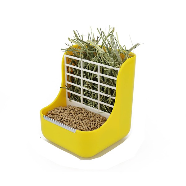 QIXNJALG Rabbit Feeder Bunny Guinea Pig Hay Feeder,Chinchilla Plastic Food