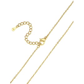 Suplight Women's Link Chain without Pendant Stainless Steel Charm Choker Chain Width 1.4 mm / 2 mm Chain Length 35/41/46/51/56/61/66/71/76 cm + 2 cm