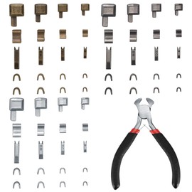 Zip Repair Set, Zinc Alloy Zipper Top Plug and Repair Zip Stopper, Metal Zip Slider, #3#5#8#10 Zip Plug Zip Replacement Accessories Zip Stopper Under Set