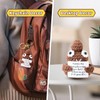 GUYOMM Positive Poo Gifts with Key Chain Funny Knitted Poo