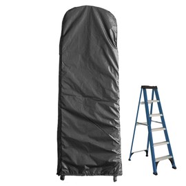 Gicov Folding Ladder Cover Outdoor Waterproof Protector for Ladder with Drawstring for Step Ladder Anti-UV Patio Garden Household Ladder Storage Bag Black