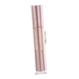 NOLITOY Dual Ended Makeup Brush Retractable Foundation and Concealer Tool for Powder Blending Versatile Rose Gold Cosmetics Applicator for Go Touch Ups