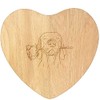 'Visla with Rose' Wooden Heart Shaped Chopping/Cutting Board (WB00058164)