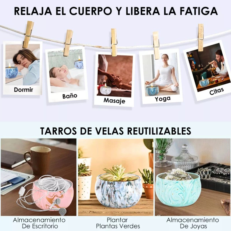 Aosihui 16 Velas Aromáticas Decorativas Vela Perfumadas Soya 2.2oz