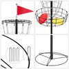 Topeakmart Disc Golf Set 12 Chain Disc Target Basket Portable
