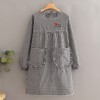 Y&Y&Y Cotton Blend, Long Cooking Gingham Checkered Pattern, Cute, Ruffled,